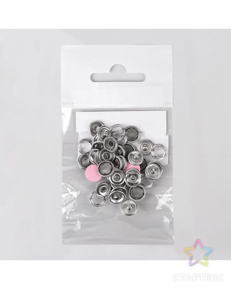 Кнопки рубашечные закрытые д.0,95см (D513 розовый металл) арт. СМЛ-117502-1-СМЛ0005306581 3