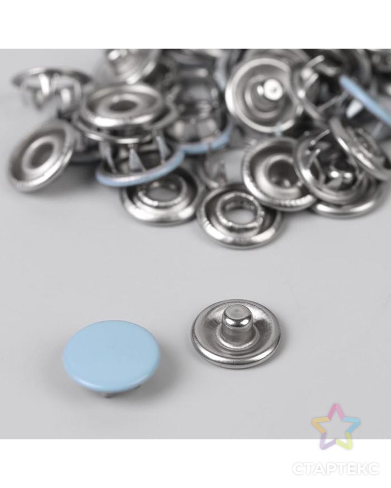 Кнопки рубашечные закрытые д.0,95см (D542 голубой металл) арт. СМЛ-117504-1-СМЛ0005306583