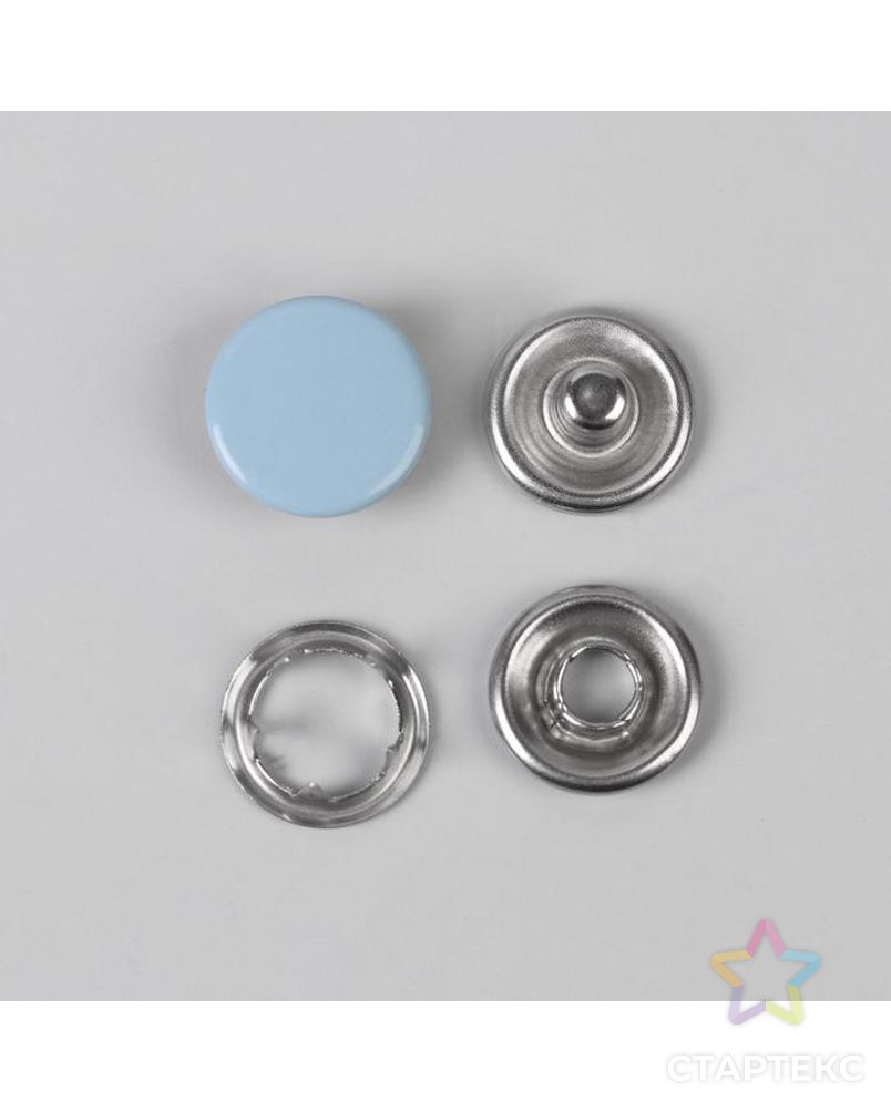 Кнопки рубашечные закрытые д.0,95см (D542 голубой металл) арт. СМЛ-117504-1-СМЛ0005306583