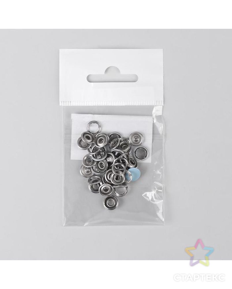 Кнопки рубашечные закрытые д.0,95см (D542 голубой металл) арт. СМЛ-117504-1-СМЛ0005306583 3