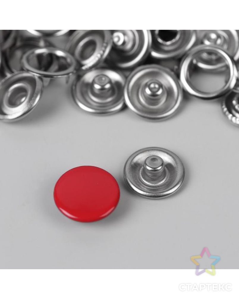 Кнопки рубашечные закрытые д.0,95см (D820 красный металл) арт. СМЛ-117505-1-СМЛ0005306584 1
