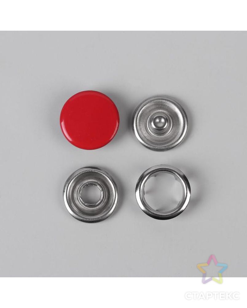 Кнопки рубашечные закрытые д.0,95см (D820 красный металл) арт. СМЛ-117505-1-СМЛ0005306584 2