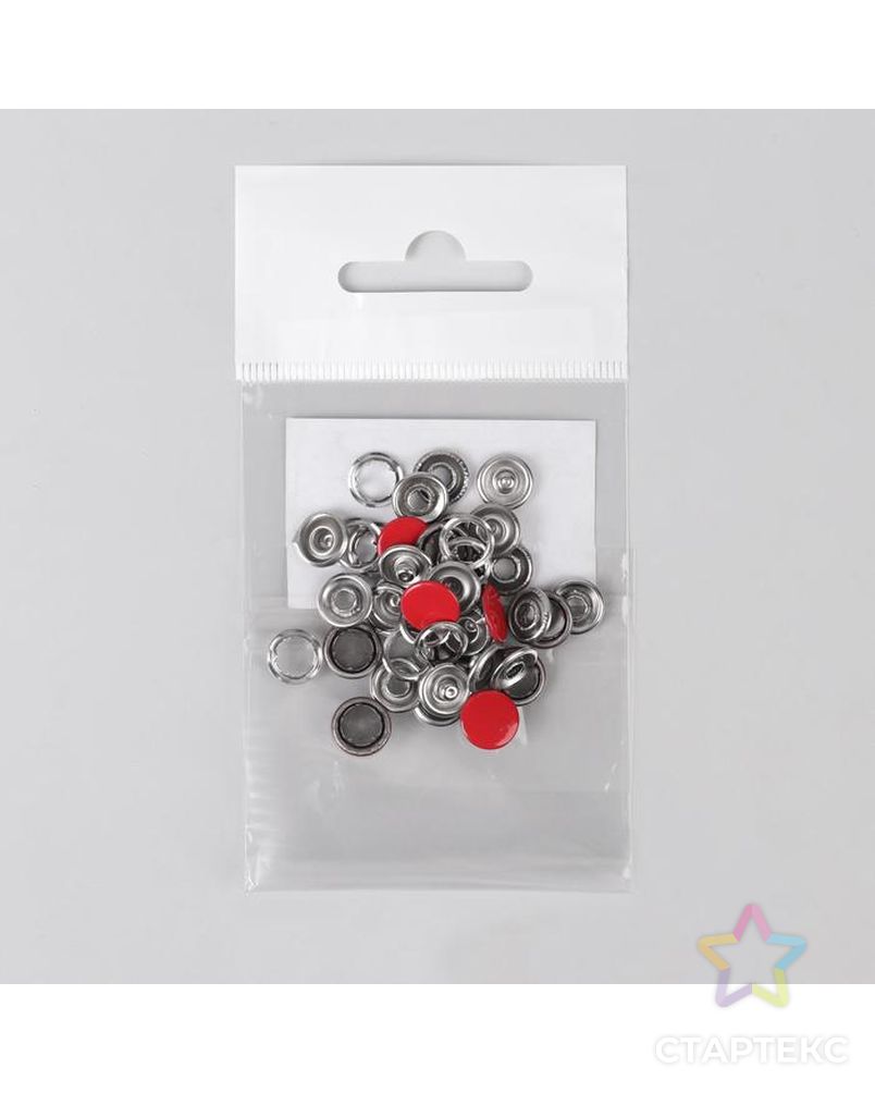 Кнопки рубашечные закрытые д.0,95см (D820 красный металл) арт. СМЛ-117505-1-СМЛ0005306584 3