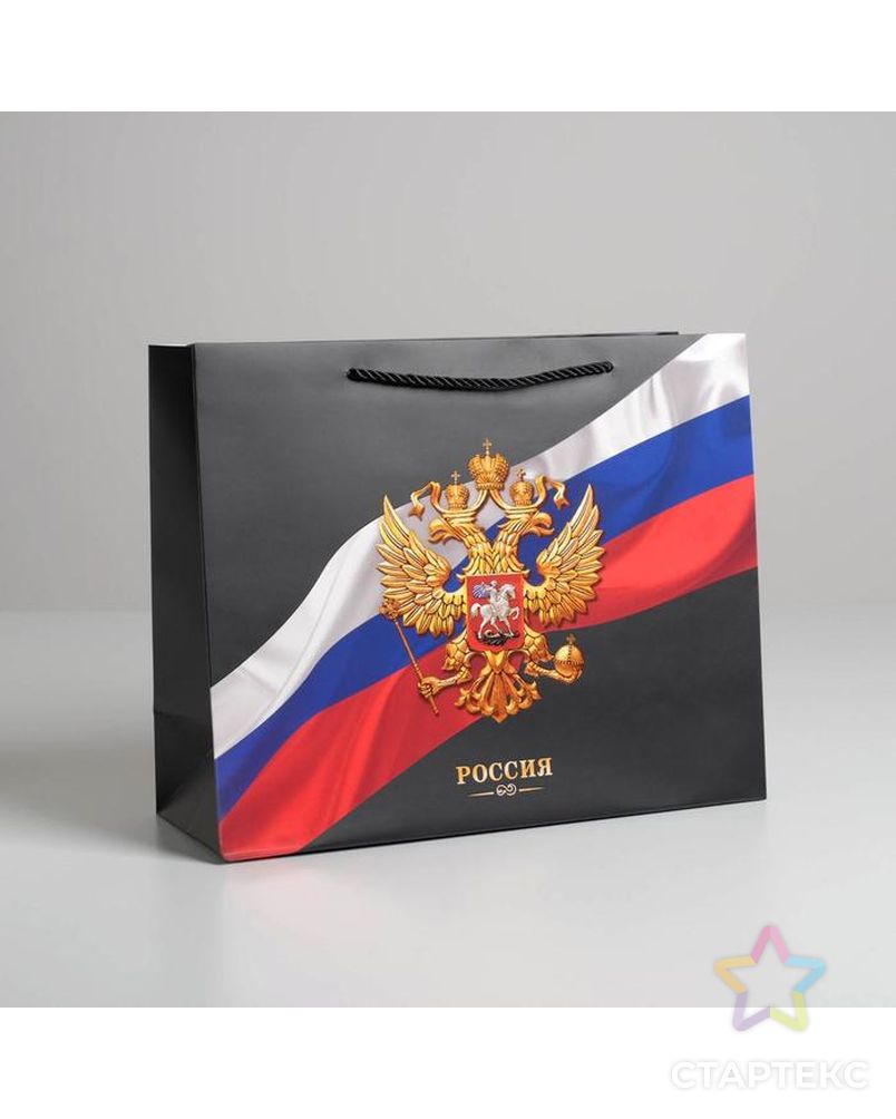 Пакет подарочный «Россия», 32 × 26 × 12 см   5288986 арт. СМЛ-131626-1-СМЛ0005307540 1