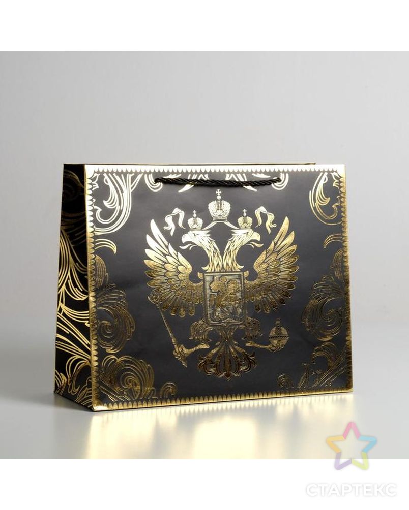 Пакет подарочный Gold Russia, 32 × 26 × 12 см   5288986 арт. СМЛ-140474-1-СМЛ0005307541 1