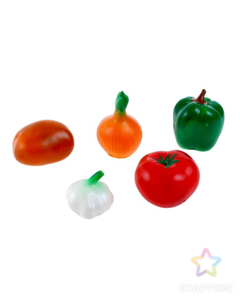 Набор резиновых игрушек «Овощи», МИКС арт. СМЛ-65405-1-СМЛ0000534114 2