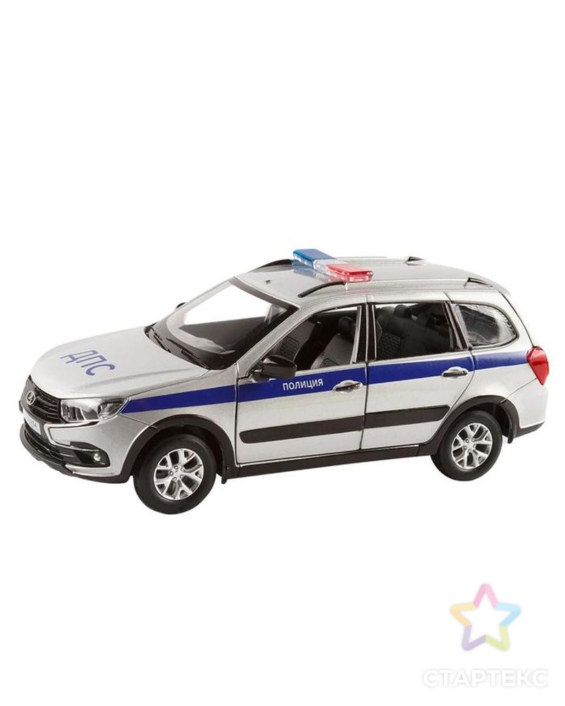 Машина металлическая «Lada Полиция» 1:24, цвет серебряный, открываются двери, капот и багажник, световые и звуковые эффекты арт. СМЛ-94678-1-СМЛ0005354106 2