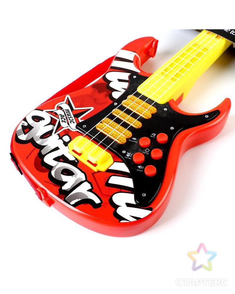 Игрушка музыкальная - гитара "Соло", световые и звуковые эффекты, работает от батареек арт. СМЛ-138054-1-СМЛ0005354639 2