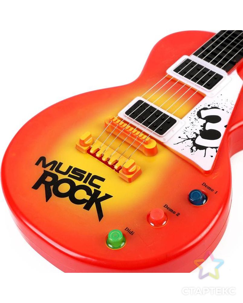 Игрушка музыкальная - гитара "Электро", световые и звуковые эффекты, работает от батареек арт. СМЛ-140639-1-СМЛ0005354640 3