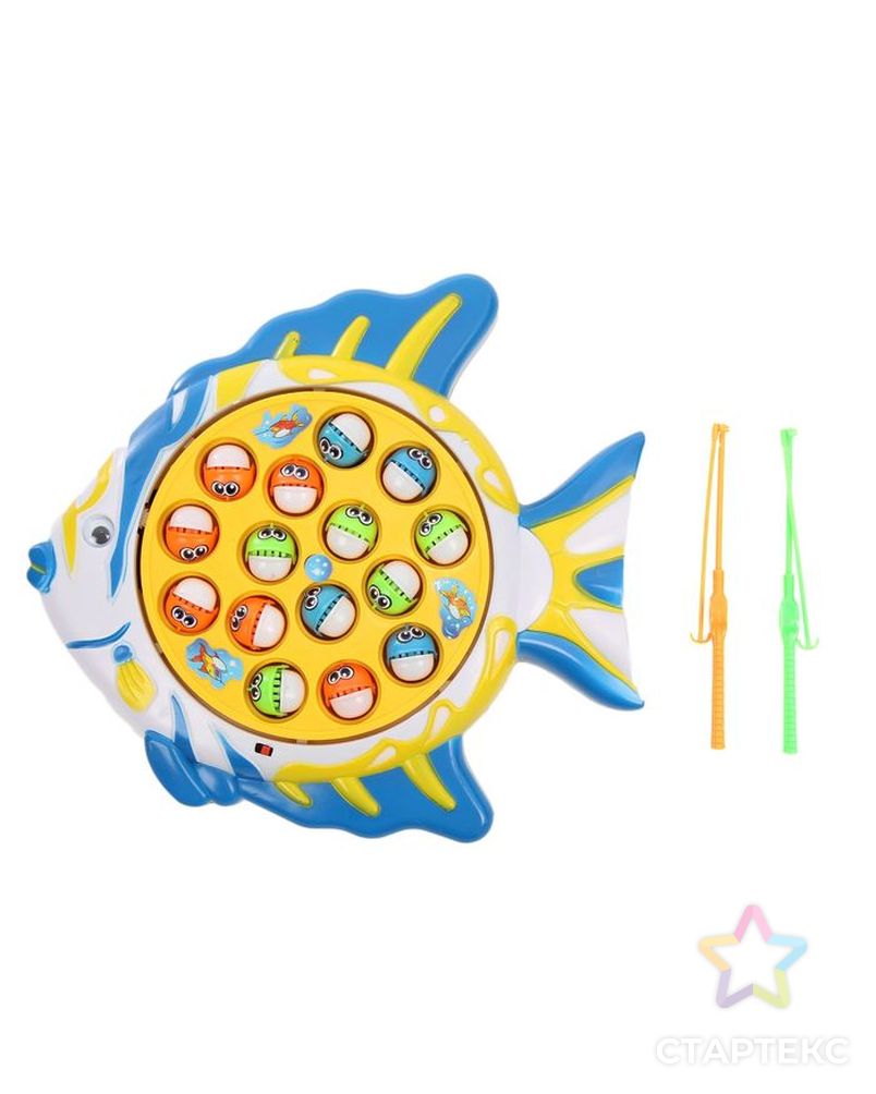 Рыбалка «Рыбка»: 15 рыбок, 2 удочки, звуковые эффекты, работает от батареек арт. СМЛ-108356-1-СМЛ0000536031 3