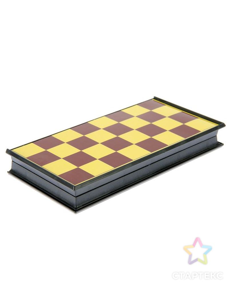 Настольная игра набор 2 в 1 "Баталия": шашки, шахматы,  доска пластик 20х20см арт. СМЛ-65599-1-СМЛ0000536140 5