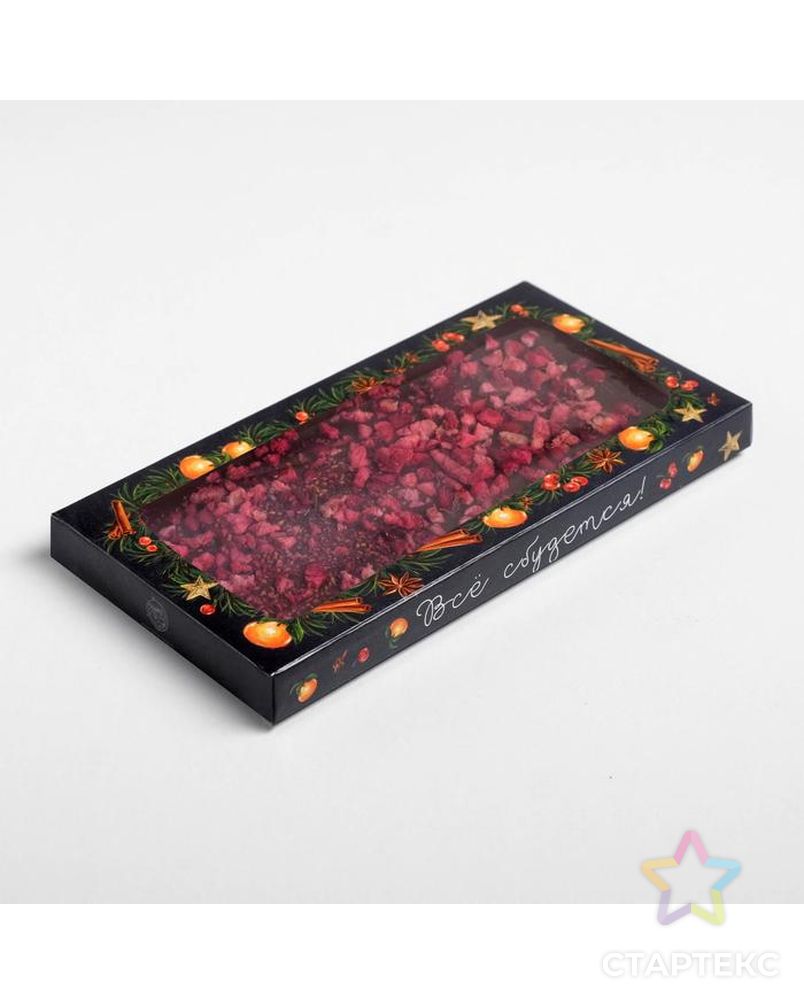 Коробка для шоколада «Зима - время чудес», с окном, 17,3 × 8,8 × 1,5 см арт. СМЛ-122244-1-СМЛ0005364568 1