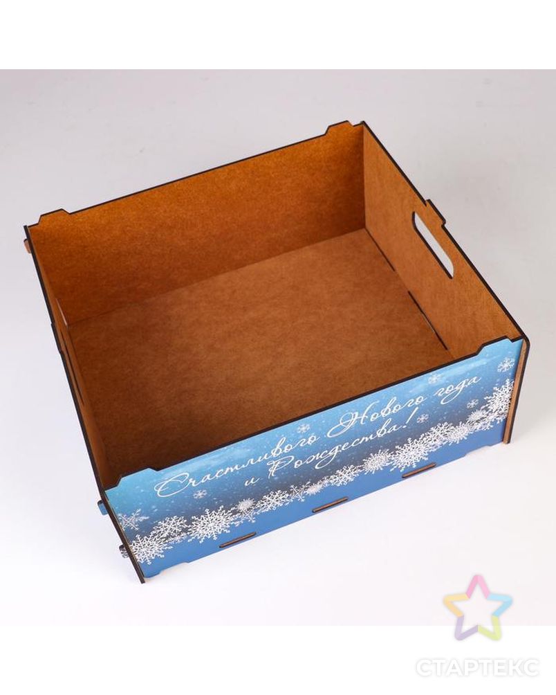 Подарочный ящик "С Новым годом! Чайный домик", разноцветный, 33×29×14 см арт. СМЛ-119501-1-СМЛ0005364981 3