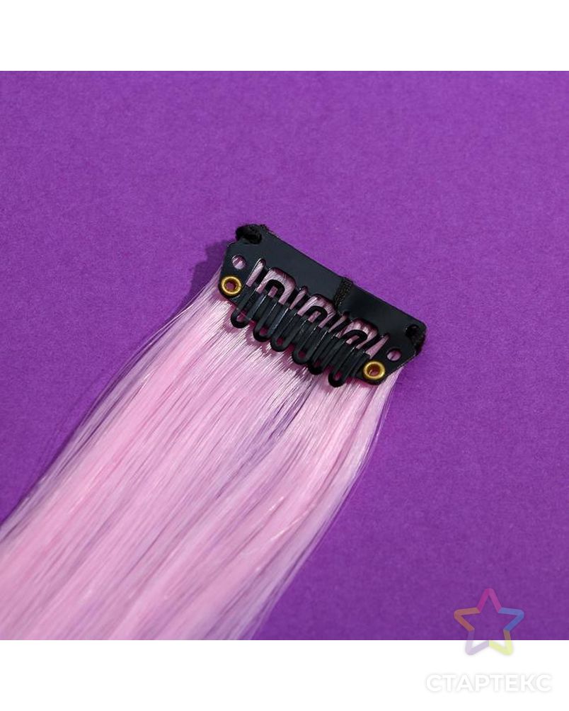 Цветные пряди для волос «Блист Мяу...», (нежно-розовый) 50 см арт. СМЛ-138282-1-СМЛ0005367292