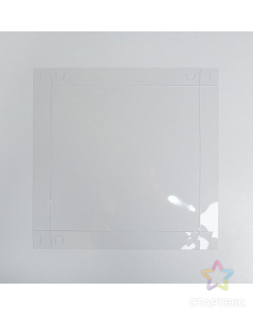 Коробка для кондитерских изделий с PVC-крышкой «8 марта», 21 × 21 × 3 см арт. СМЛ-135328-1-СМЛ0005375990 7