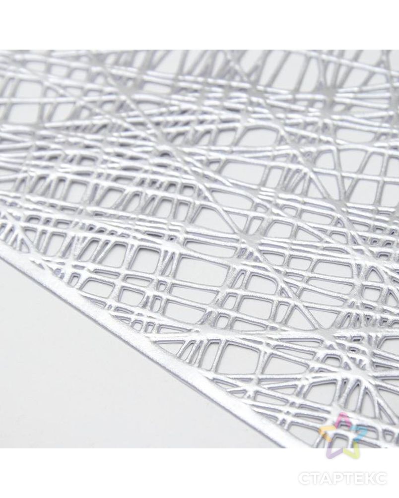Дорожка для стола «Паутина», 33×150 см, цвет серебро арт. СМЛ-155711-1-СМЛ0005377939 3