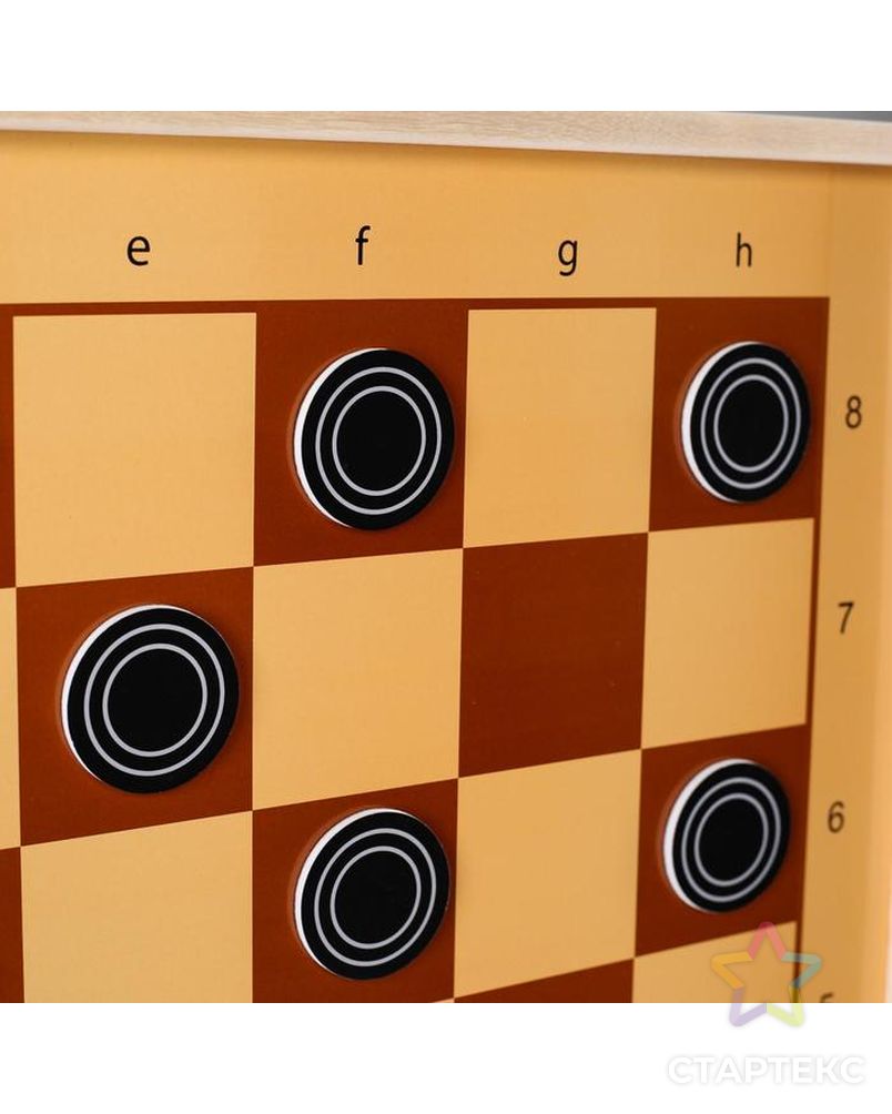 Шахматы и шашки демонстрационные магнитные 73х73х3.5 см арт. СМЛ-110564-1-СМЛ0005378462 4