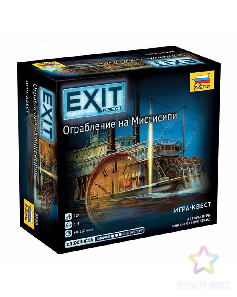 Настольная игра "Exit. Ограбление на Миссисипи" 8789 арт. СМЛ-105296-1-СМЛ0005381211 1