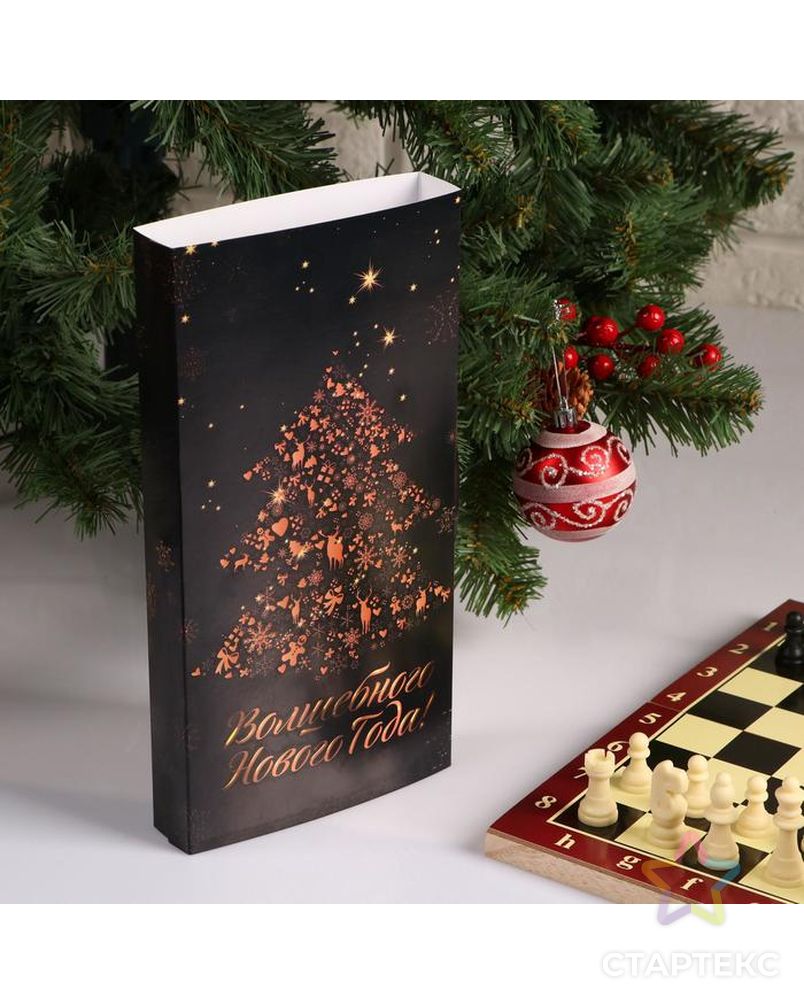 Шахматы "Новогодние", дерево,  29x29 см арт. СМЛ-118698-1-СМЛ0005390173 1