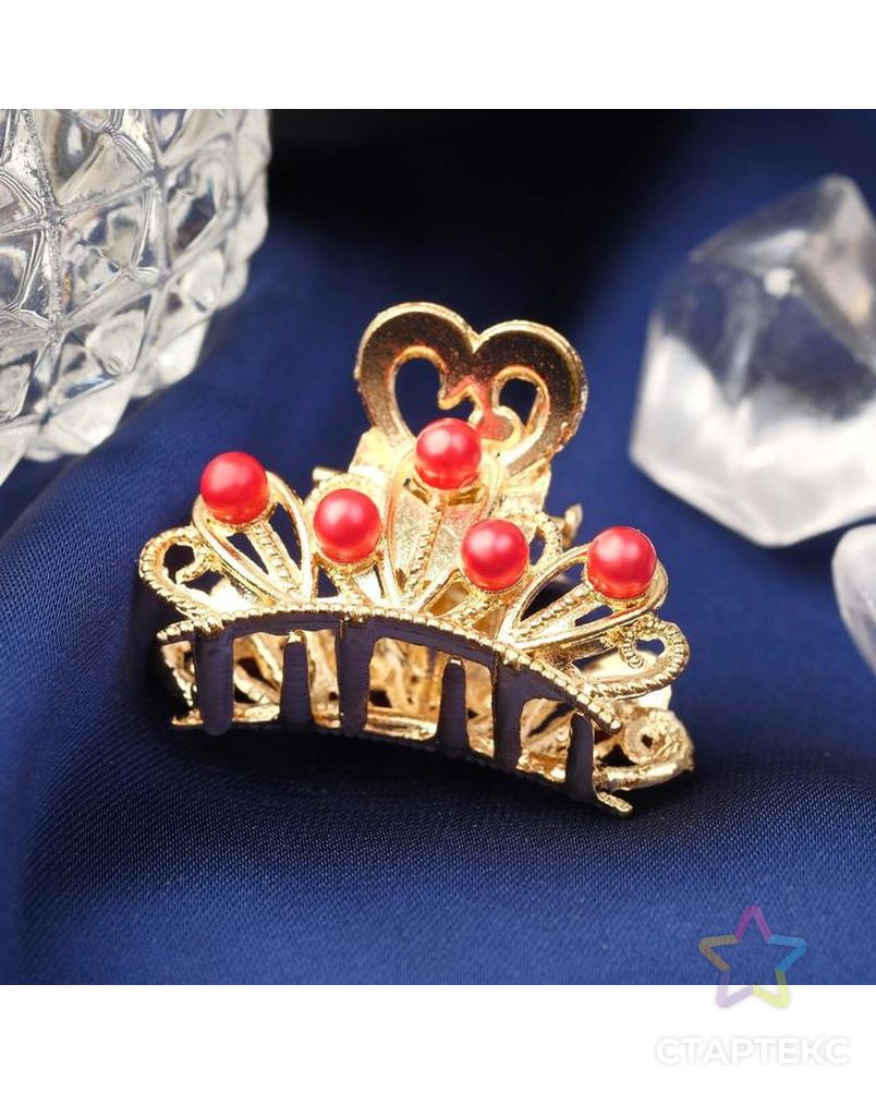 Краб для волос "Лиора" корона, 2,5 см, золото арт. СМЛ-134056-1-СМЛ0005396389 2