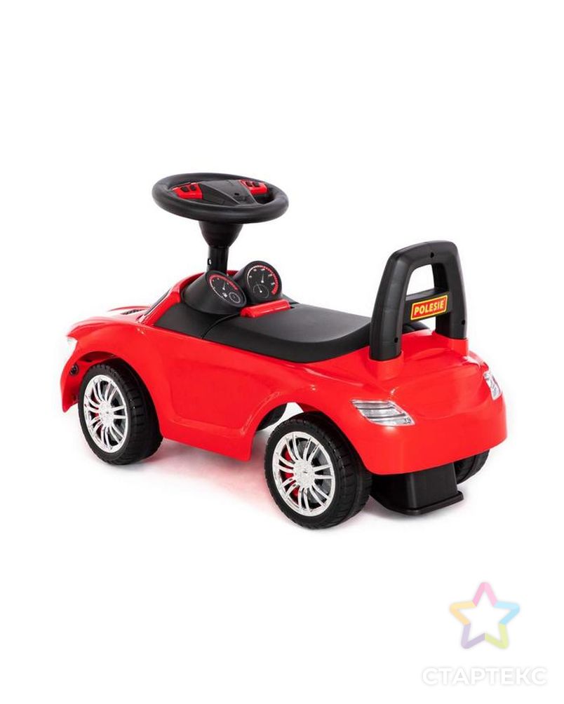 Каталка-автомобиль "SuperCar" №1 со звуковым сигналом, красный 84460 арт. СМЛ-109545-1-СМЛ0005398971 3