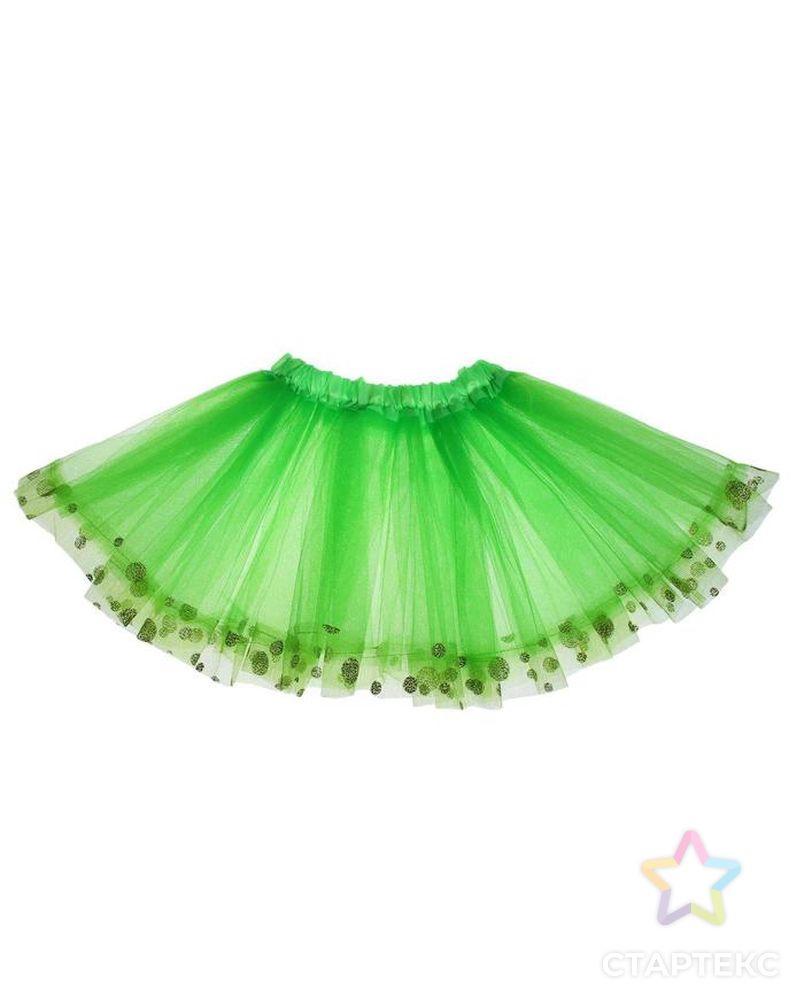 Карнавальная юбка «Горошек», цвет зелёный арт. СМЛ-122998-1-СМЛ0005399918 1