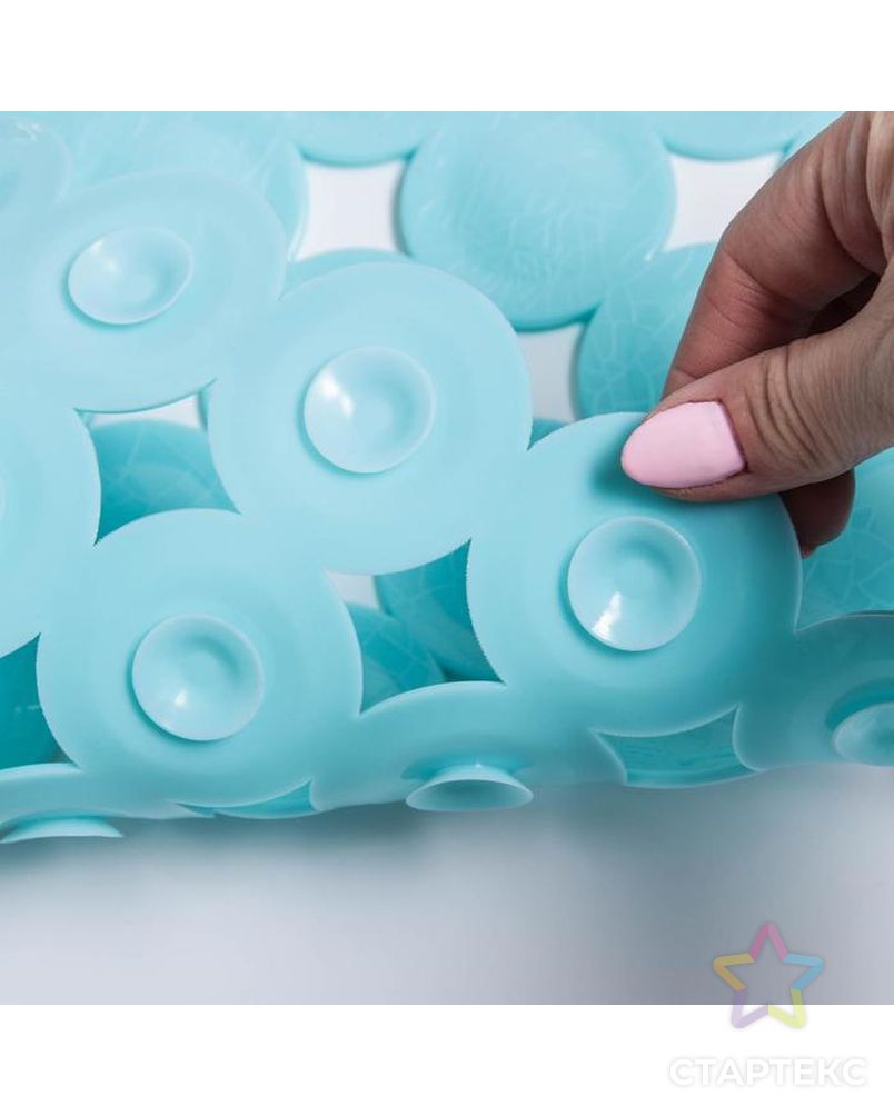 Коврик для ванны Доляна «Пузыри», 38×68 см, цвет МИКС арт. СМЛ-180437-1-СМЛ0005407207 2