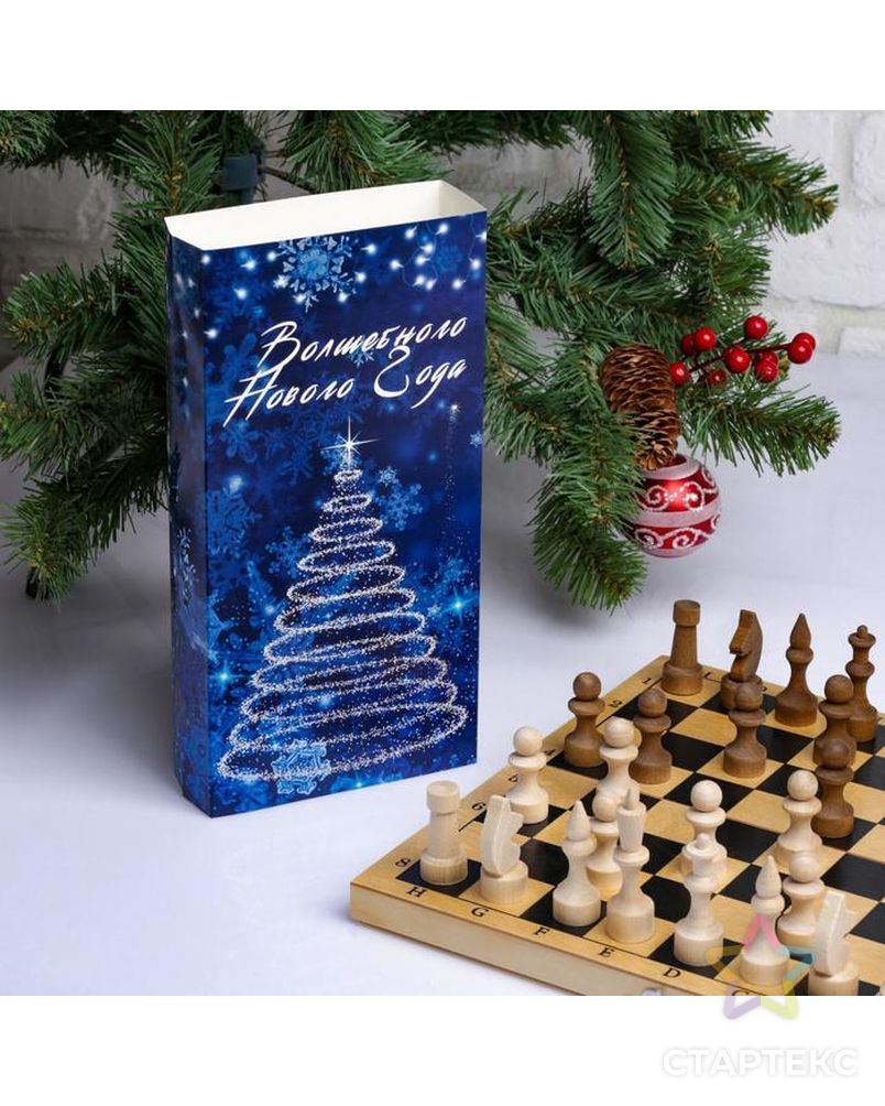 Шахматы подарочные "Новогодние", доска дерево 29х29 см, фигуры дерево арт. СМЛ-115753-1-СМЛ0005425777 1
