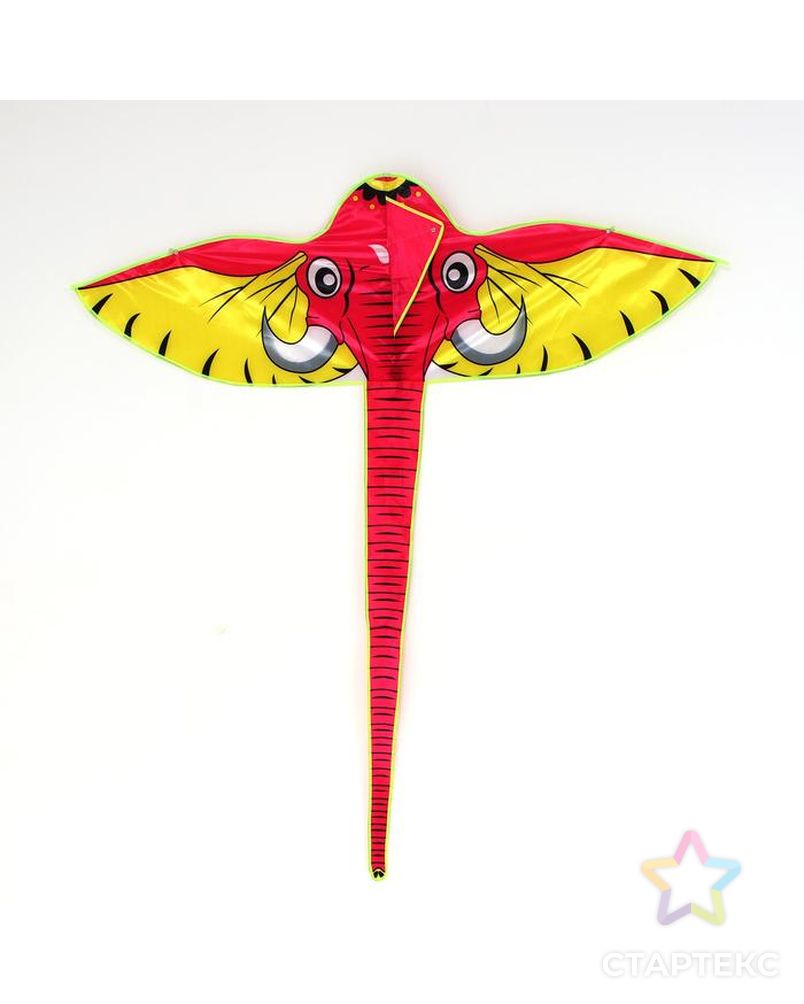 Воздушный змей "Слон" с леской, цвета МИКС арт. СМЛ-138437-1-СМЛ0005439487 2