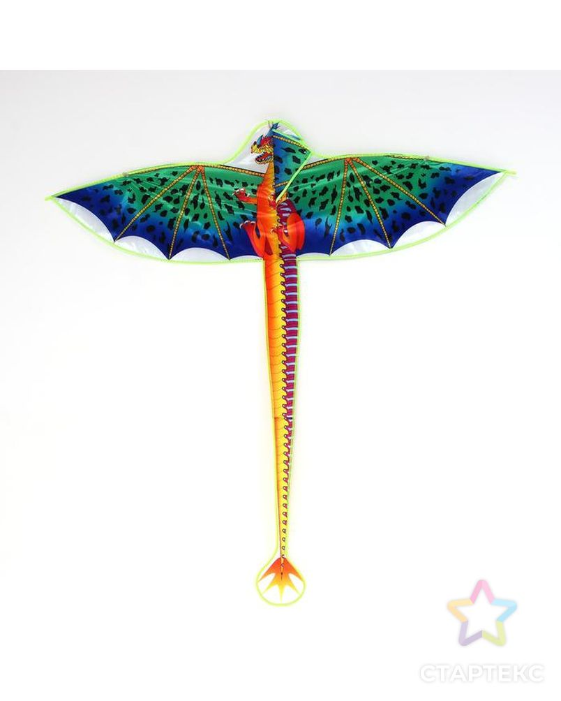 Воздушный змей "Дракон" с леской, цвета МИКС арт. СМЛ-138443-1-СМЛ0005439493 1