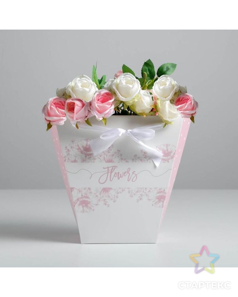 Пакет для цветов трапеция Flowers, 10 × 23 × 23 см арт. СМЛ-132323-1-СМЛ0005446722 4