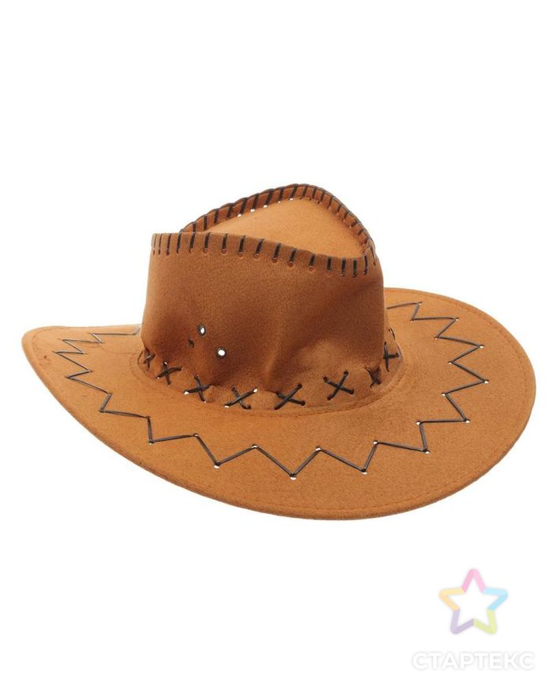 Шляпа ковбоя, цвет коричневый арт. СМЛ-155076-1-СМЛ0005459988 1