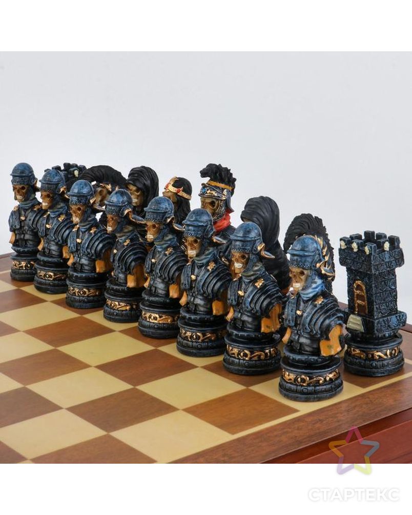 Шахматы сувенирные "Долина смерти" (доска 36х36х6 см, h=7.5 см, h=6.5 см) арт. СМЛ-138081-1-СМЛ0005467851