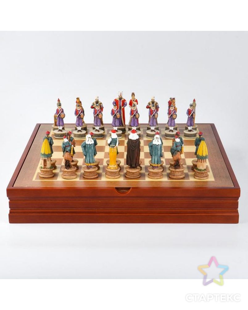 Шахматы сувенирные "Восточные" (доска 36х36х6 см, h=8 см, h=6.5 см) арт. СМЛ-139502-1-СМЛ0005467852 7