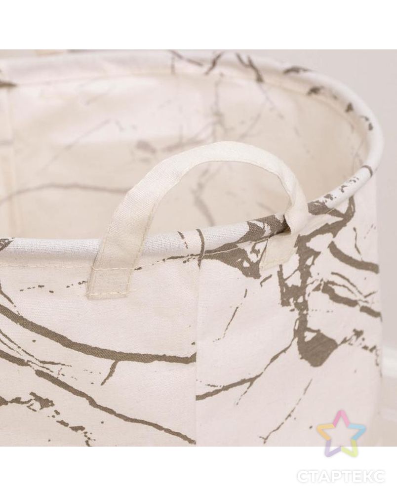 Корзина универсальная «Мрамор», 35×45 см, цвет белый арт. СМЛ-153794-1-СМЛ0005477674 2