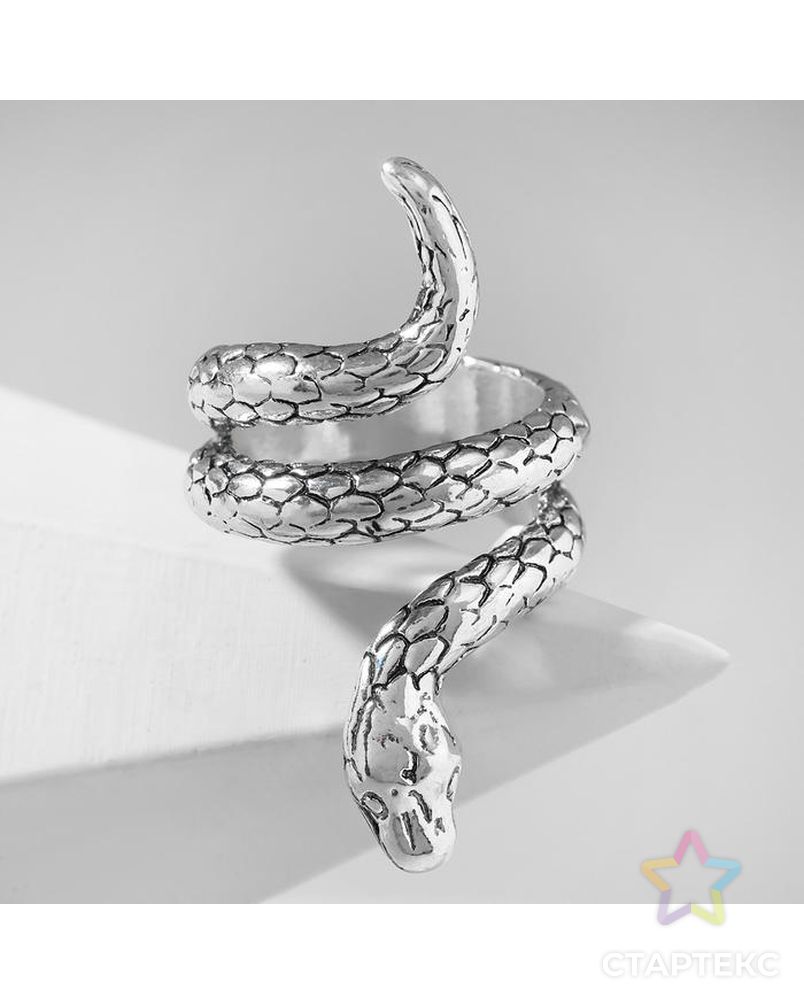 Кольцо "Змея" цвет серебро, размер 17 арт. СМЛ-151801-1-СМЛ0005482710 1