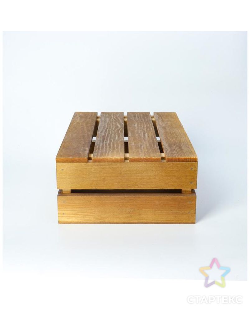 Кашпо деревянное 30×20×10 см, брашированное арт. СМЛ-123590-1-СМЛ0005488068 2