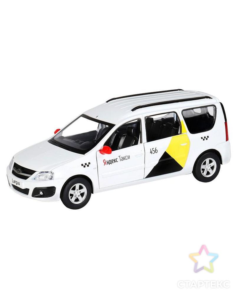Машина металлическая «Lada Largus Яндекс Такси» 1:24, открываются двери, капот, озвученная, цвет белый арт. СМЛ-137340-1-СМЛ0005488650 3