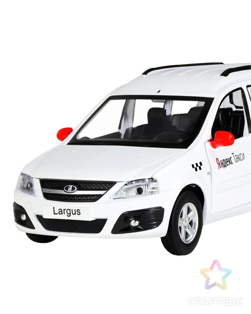 Машина металлическая «Lada Largus Яндекс Такси» 1:24, открываются двери, капот, озвученная, цвет белый арт. СМЛ-137340-1-СМЛ0005488650 4