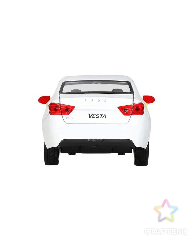 Машина металлическая «Lada Vesta Яндекс Такси» 1:24, открываются двери, багаж, озвученная, цвет белый арт. СМЛ-137341-1-СМЛ0005488651 8