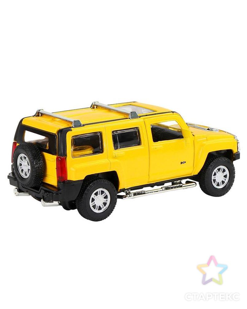 Машина металлическая Hummer H3 1:32 цвет жёлтый инерция, световые и звуковые эффекты, открываются двери арт. СМЛ-128068-1-СМЛ0005488671 5