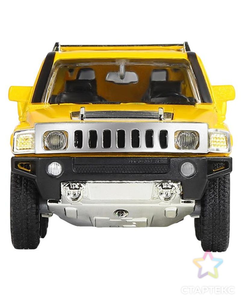 Машина металлическая Hummer H3 1:32 цвет жёлтый инерция, световые и звуковые эффекты, открываются двери арт. СМЛ-128068-1-СМЛ0005488671 6