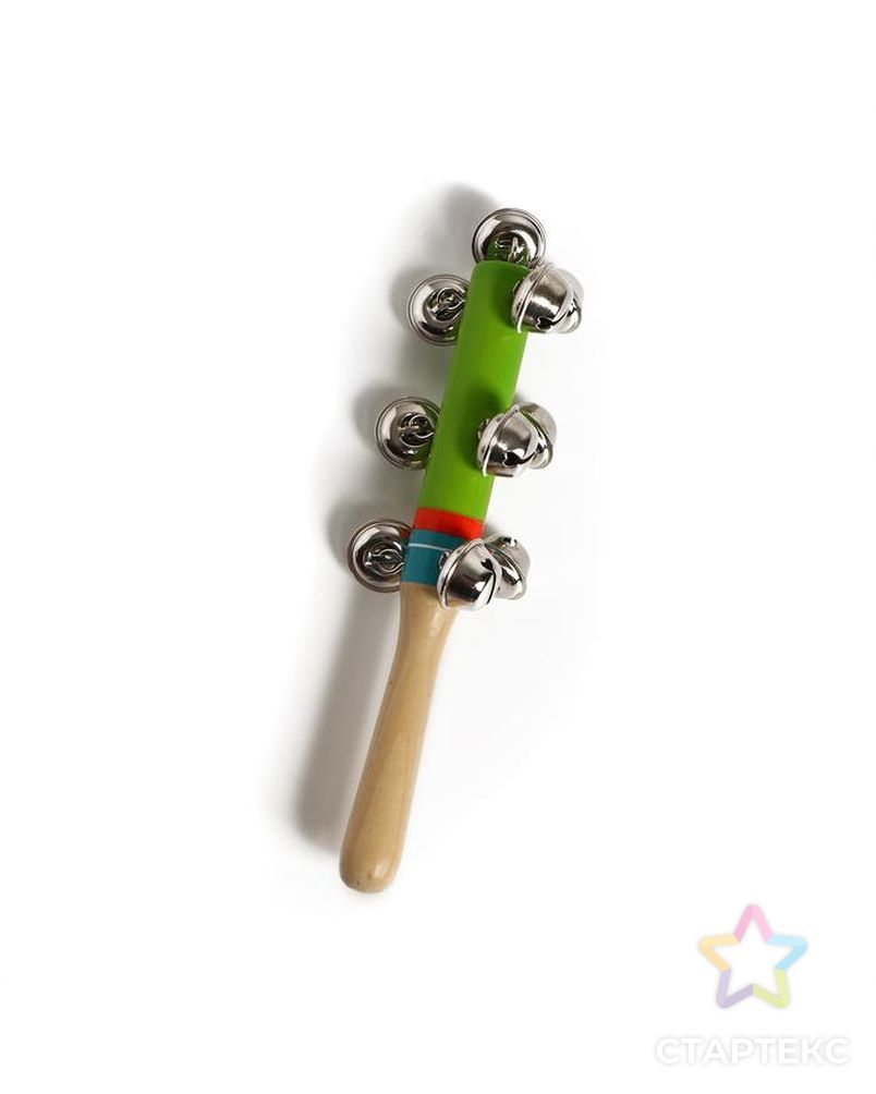 Игрушка с с бубенцами "Весёлая мелодия", цвет зелёный арт. СМЛ-149077-1-СМЛ0005494992 1
