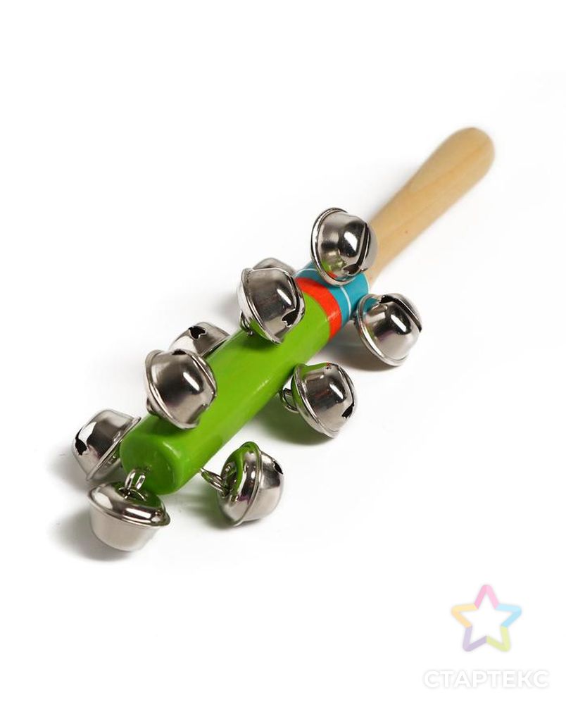 Игрушка с с бубенцами "Весёлая мелодия", цвет зелёный арт. СМЛ-149077-1-СМЛ0005494992 2