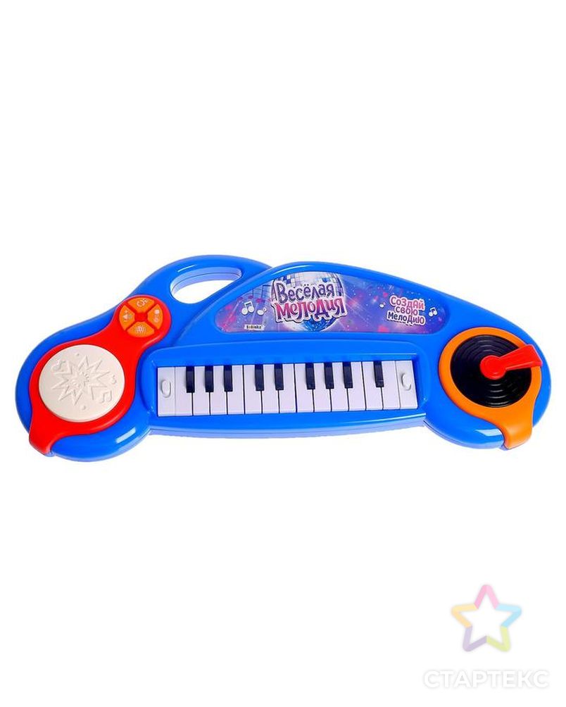 Музыкальное пианино «Весёлая мелодия», звук, свет, цвет синий арт. СМЛ-165628-1-СМЛ0005498216 2