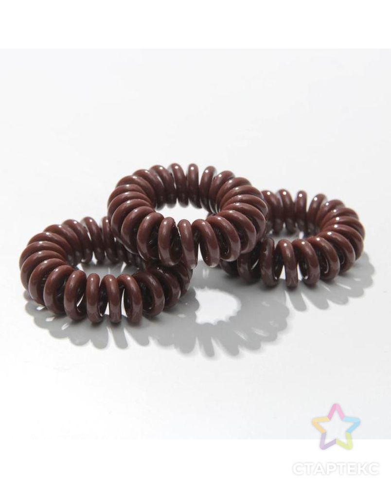 Резинки-пружинки для волос с ароматом шоколада «Авокадно- шоколадно», 3 шт., 8 х 14 см арт. СМЛ-157750-1-СМЛ0005503296 3