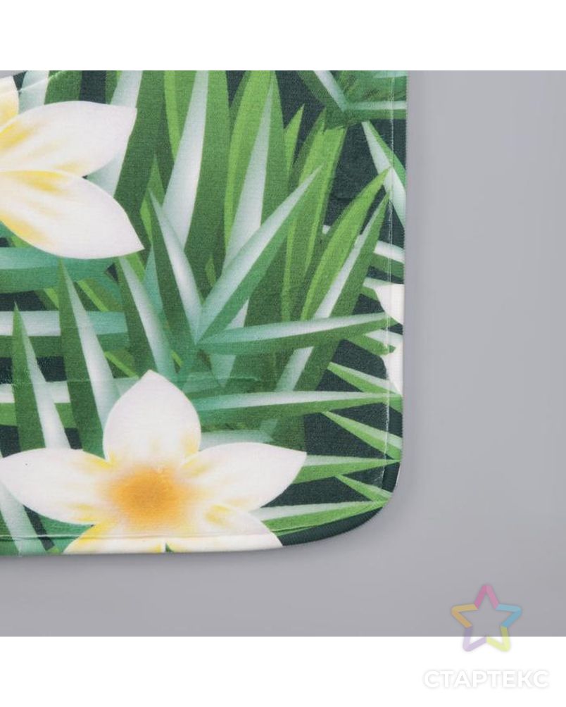 Набор ковриков для ванны и туалета Доляна «Гавайский цветок», 2 шт: 40×50, 50×80 см арт. СМЛ-150903-1-СМЛ0005504403 3