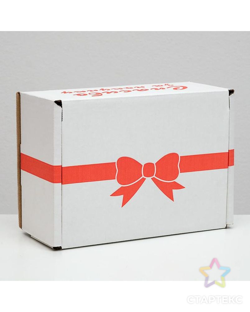 Коробка самосборная, "Спасибо за покупку", белая, 22 х 16,5 х 10 см арт. СМЛ-130732-1-СМЛ0005512067 2