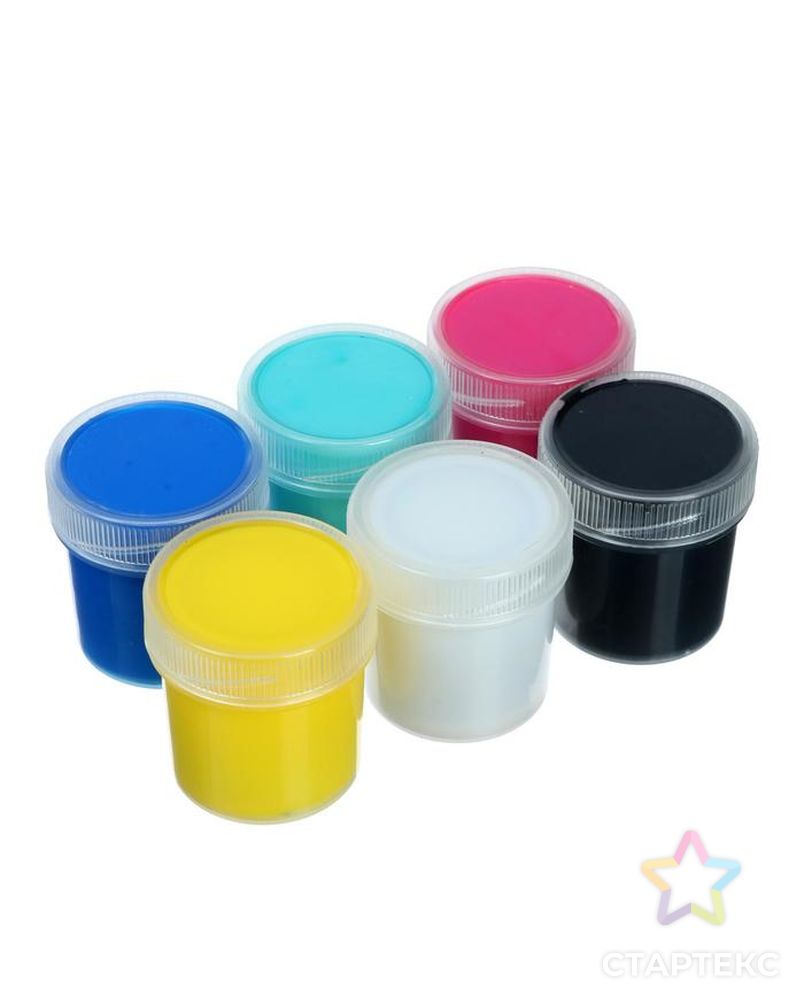 Краска акриловая, набор 6 цветов х 20 мл, Calligrata Pearl перламутровые (морозостойкая), в картонной коробке арт. СМЛ-180905-1-СМЛ0005515641 3