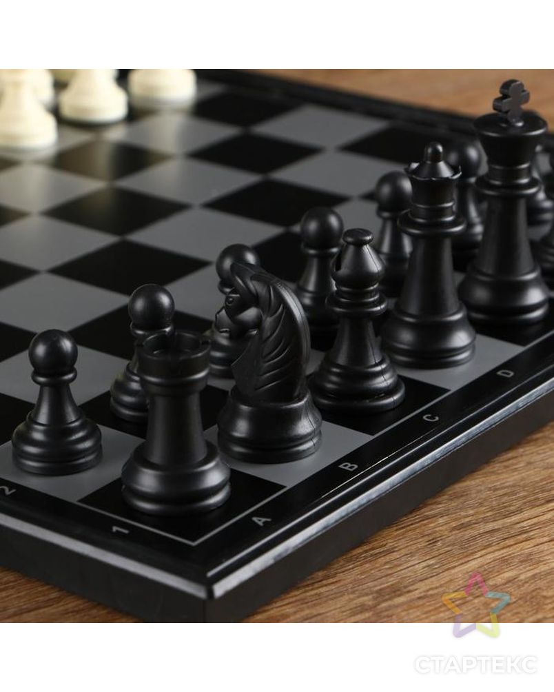 Игра "Шахматы", магнитная доска 32х32 см арт. СМЛ-67616-1-СМЛ0000551982 3